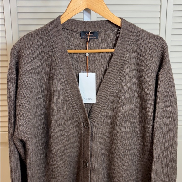 NWT Quince Mongolian Cashmere Fisherman Boxy Cardigan Sweater Small - Picture 7 of 16